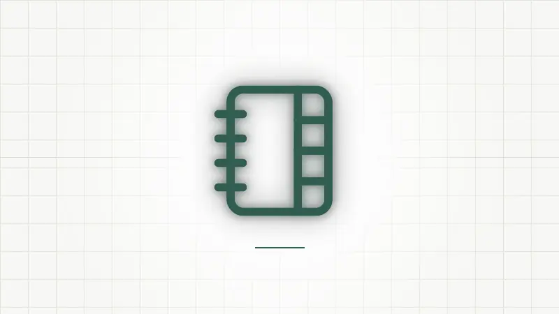 Symbol zošita so záložkami — kniha účtov domácnosti